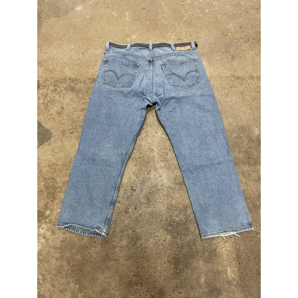 Levis 505‎ Jeans Mens 40x30 Blue Regular Fit Straight Leg Zip Fly Medium Wash